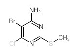 4-氨基-5-溴-6-氯-2-甲硫基嘧啶结构式