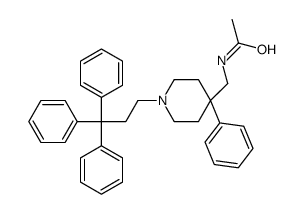 N-[[4-phenyl-1-(3,3,3-triphenylpropyl)piperidin-4-yl]methyl]acetamide结构式