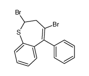 2,4-dibromo-5-phenyl-2,3-dihydro-1-benzothiepine结构式
