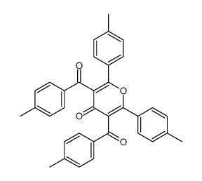 3,5-bis(4-methylbenzoyl)-2,6-bis(4-methylphenyl)pyran-4-one结构式
