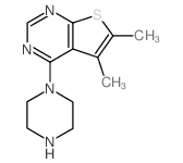 5,6-DIMETHYL-4-PIPERAZINOTHIENO[2,3-D]PYRIMIDINE Structure