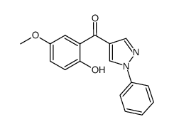 (2-羟基-5-甲氧基苯基)-(1-苯基-1H-吡唑-4-基)-甲酮结构式