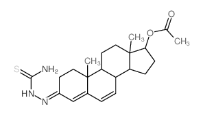 [(3Z)-3-(carbamothioylhydrazinylidene)-10,13-dimethyl-1,2,8,9,11,12,14,15,16,17-decahydrocyclopenta[a]phenanthren-17-yl] acetate Structure