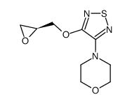(S)-4-[4-(Oxiranylmethoxy)-1,2,5-thiadiazol-3-yl]morpholine结构式