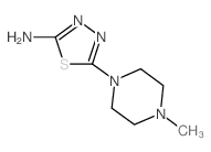 2-氨基-5-(4-甲基-1-哌嗪)-1,3,4-噻二唑结构式