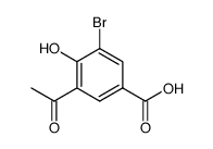 3-acetyl-5-bromo-4-hydroxybenzoic acid Structure