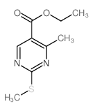 4-甲基-2-甲硫基嘧啶-5-甲酸乙酯结构式