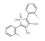 2,5-bis(2-chlorophenyl)-1,1-dioxo-thiophene-3,4-diol结构式