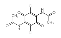Acetamide,N,N'-(2,5-dichloro-3,6-dioxo-1,4-cyclohexadiene-1,4-diyl)bis- Structure
