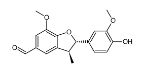 4-hydroxy-3,3'-dimethoxy-8',9'-dinor-4',7-epoxy-8,5'-oxyneoligna-7'-al结构式