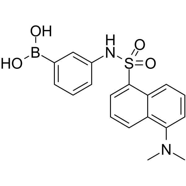 3-(丹磺酰氨基)苯硼酸结构式