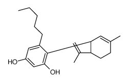 4-[(1S,6R)-3-methyl-6-prop-1-en-2-ylcyclohex-2-en-1-yl]-5-pentylbenzene-1,3-diol结构式