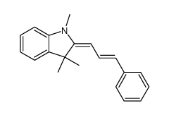 1,3,3-trimethyl-2-(3-phenylprop-2-enylidene)indoline结构式