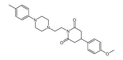 4-(4-Methoxyphenyl)-1-(2-(4-(4-methylphenyl)-1-piperazinyl)ethyl)-2,6- piperidinedione结构式