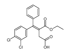3-(ethoxycarbonyl)-4-(3,4-dichlorophenyl)-4-phenylbut-3-enoic acid结构式