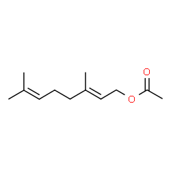 [(2E)-3,7-dimethylocta-2,6-dienyl] acetate结构式