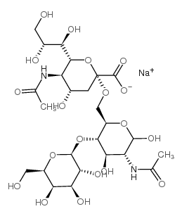 3'-n-acetylneuraminyl-n-acetyllactosamine sodium salt Structure
