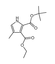 tert-butyl 3-(ethoxycarbonyl)-4-methyl-2-pyrrolecarboxylate Structure