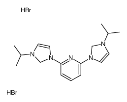 2,6-bis(3-propan-2-yl-1,2-dihydroimidazol-1-ium-1-yl)pyridine,dibromide Structure