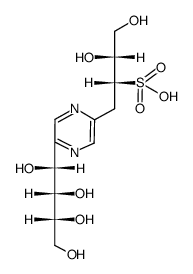 2-(D-arabino-tetrahydroxybutyl)-5-(3,4-dihydroxy-2-sulfobutyl)pyrazine结构式