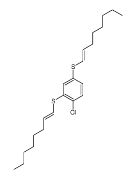1-chloro-2,4-bis(oct-1-enylsulfanyl)benzene结构式