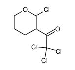 2-Chlor-3-trichloracetyl-tetrahydro-4H-pyran Structure