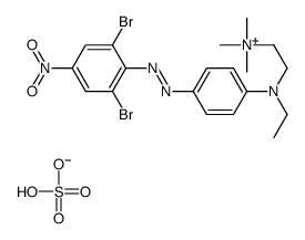 [2-[[4-[(2,6-dibromo-4-nitrophenyl)azo]phenyl]ethylamino]ethyl]trimethylammonium hydrogen sulphate Structure