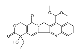(S)-11-DimethoxyMethyl-4-ethyl-4-hydroxy-1,12-dihydro-4H-2-oxa-6,12a-diaza-dibenzo[b,h]fluorene-3,13-dione结构式
