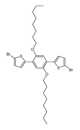 2-bromo-5-[4-(5-bromothiophen-2-yl)-2,5-dioctoxyphenyl]thiophene Structure