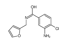 3-氨基-4-氯-N-(2-呋喃基甲基)苯甲酰胺结构式