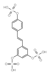 反式白藜芦醇-3,4',5-三硫酸三钠盐结构式