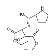 diethyl (2R,3R)-2-hydroxy-3-[[(2S)-pyrrolidine-2-carbonyl]amino]butanedioate结构式
