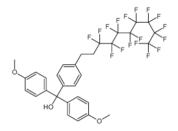 1,1-二-(4-甲氧基苯基)-1-[4-(1H,1H,2H,2H-全氟癸基)苯基]甲醇结构式