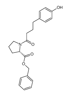 N-<4-(4-hydroxyphenyl)butyryl>-L-proline benzyl ester结构式