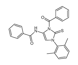 1-(2,6-dimethylphenyl)-3-benzoyl-4-benzoylamino-4-imidazoline-2-thione结构式