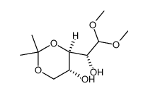 (4R,5R)-4-((R)-1-hydroxy-2,2-dimethoxyethyl)-2,2-dimethyl-1,3-dioxan-5-ol结构式