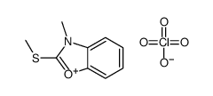 3-methyl-2-methylsulfanyl-1,3-benzoxazol-3-ium,perchlorate Structure