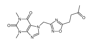 7-[{5-butan-(3-on-1-yl)-1,2,4-oxadiazol-3-yl}-methyl]-theophylline Structure