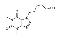 7-(5-hydroxypentyl)-1,3-dimethylpurine-2,6-dione结构式