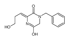 1-benzyl-3-(3-hydroxypropylidene)piperazine-2,5-dione Structure