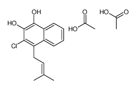 acetic acid,3-chloro-4-(3-methylbut-2-enyl)naphthalene-1,2-diol结构式