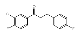 3'-CHLORO-4'-FLUORO-3-(4-FLUOROPHENYL)PROPIOPHENONE结构式