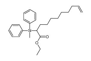 ethyl 2-[methyl(diphenyl)silyl]undec-10-enoate结构式