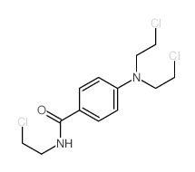 4-[bis(2-chloroethyl)amino]-N-(2-chloroethyl)benzamide Structure
