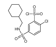 2-chloro-5-(cyclohexylmethylsulfamoyl)benzenesulfonyl chloride Structure