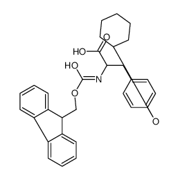3-(4-cyclohexyloxyphenyl)-2-(9H-fluoren-9-ylmethoxycarbonylamino)propanoic acid Structure