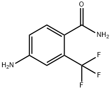 4-氨基-2-(三氟甲基)苯甲酰胺结构式