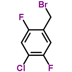1-(溴甲基)-4-氯-2,5-二氟苯结构式