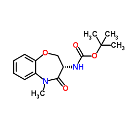 2-Methyl-2-propanyl [(3S)-5-methyl-4-oxo-2,3,4,5-tetrahydro-1,5-benzoxazepin-3-yl]carbamate Structure