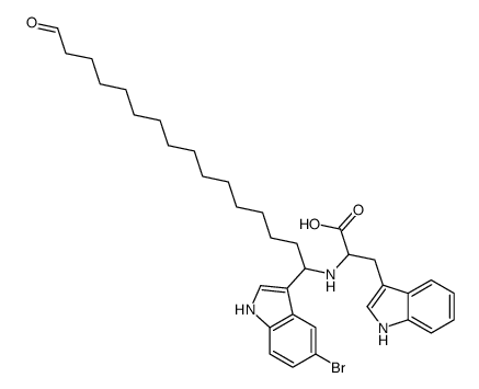 2-[[1-(5-bromo-1H-indol-3-yl)-16-oxohexadecyl]amino]-3-(1H-indol-3-yl)propanoic acid结构式